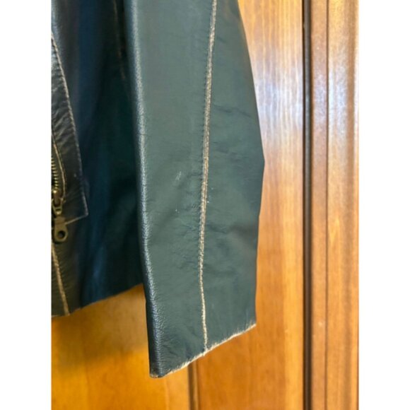 Cripple Creek Distressed Brown Leather Jacket Women’s Medium Qtr Horse Congress - Picture 4 of 12